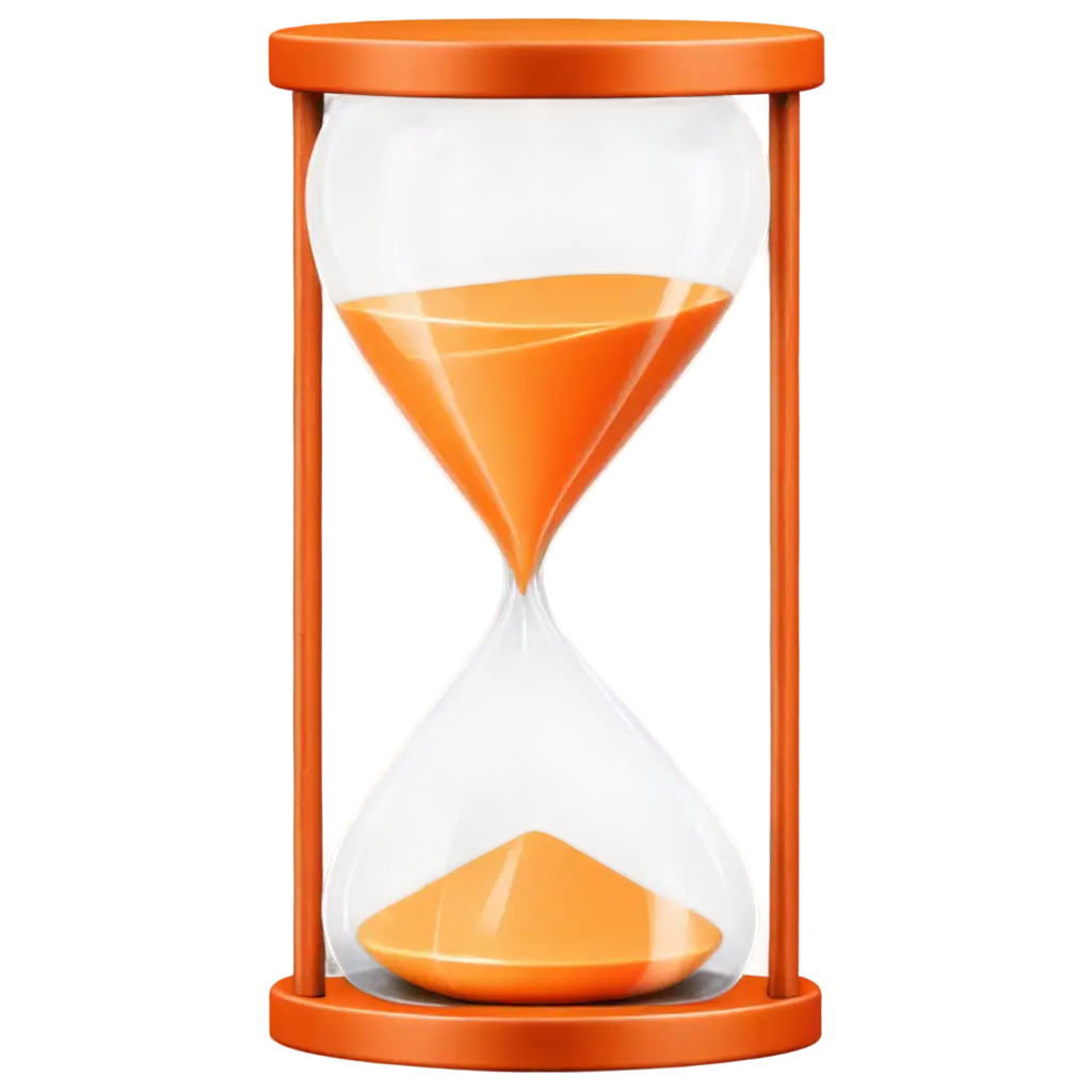 Stunning-Realistic-Orange-Hourglass-PNG-Image