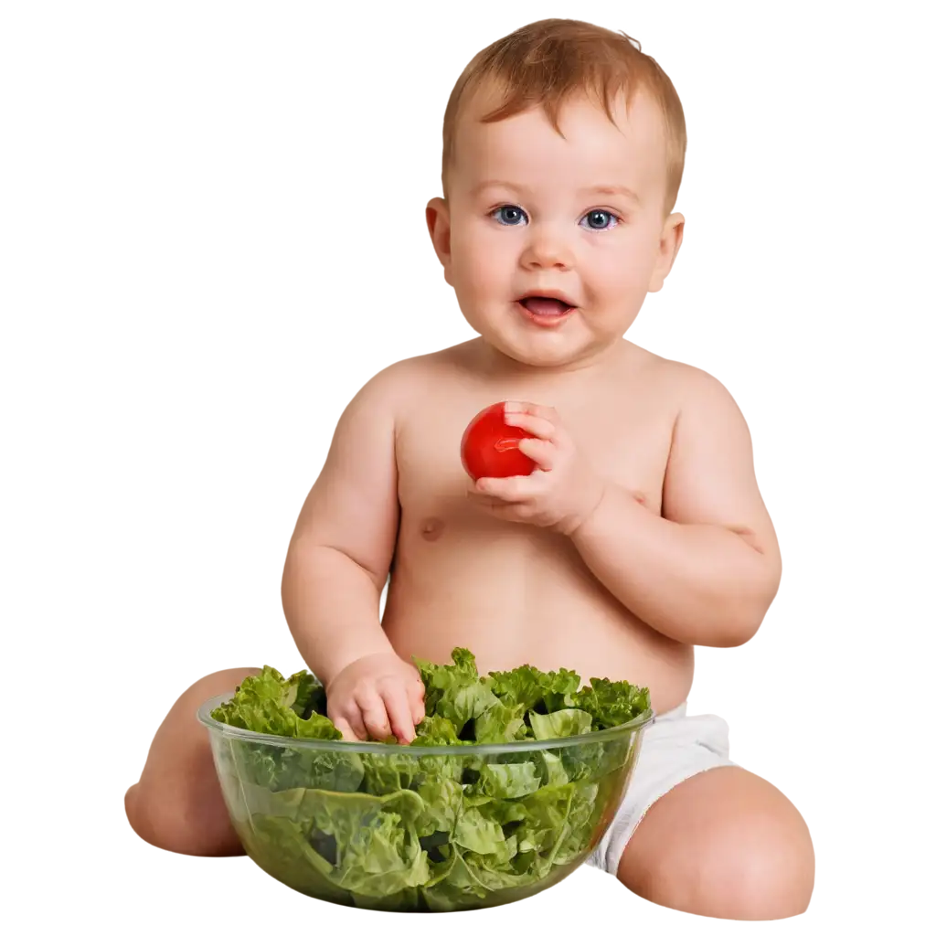 PNG-Image-of-6MonthOld-Baby-Eating-Vegetables-HighQuality-Visual-for-Health-and-Nutrition