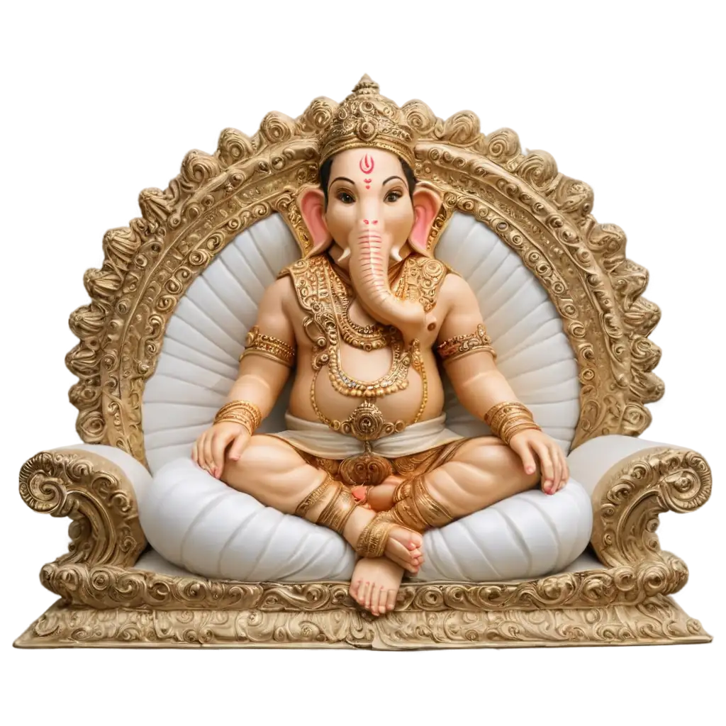 PNG-Image-of-Ganpati-Bappa-Seated-on-a-ThreeSeater-Sofa-with-a-Joyful-Expression