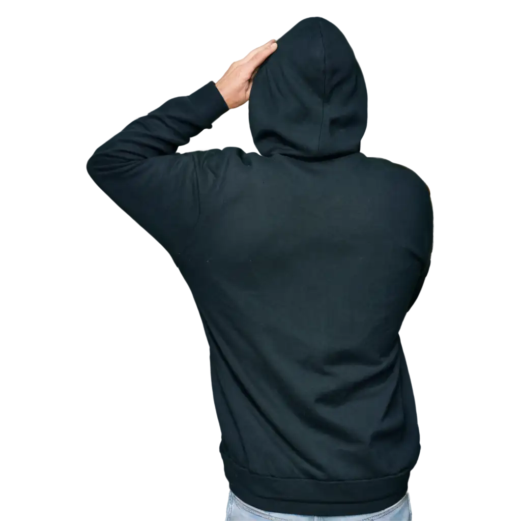 Man-in-Black-Hoodie-Backwards-PNG-Image-for-Versatile-Usage