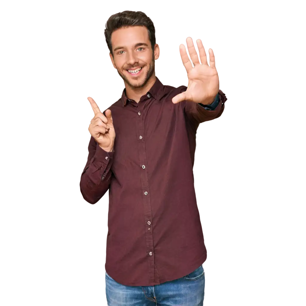 Create-a-Smiling-Amen-PNG-Image-with-Hand-Gesturing-to-a-Poster