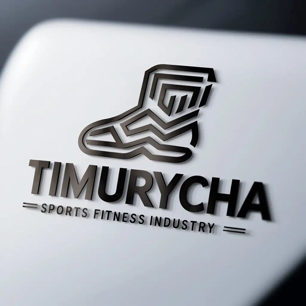 a logo design,with the text "Timurycha", main symbol:Boots,complex,be used in Sports Fitness industry,clear background