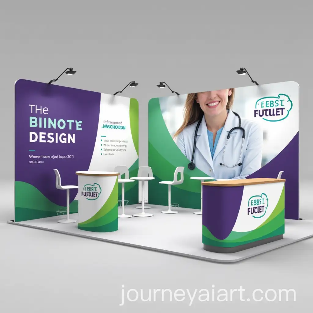 Medical-Fair-Stand-Design-Concept-in-Purple-Green-and-White-Colors