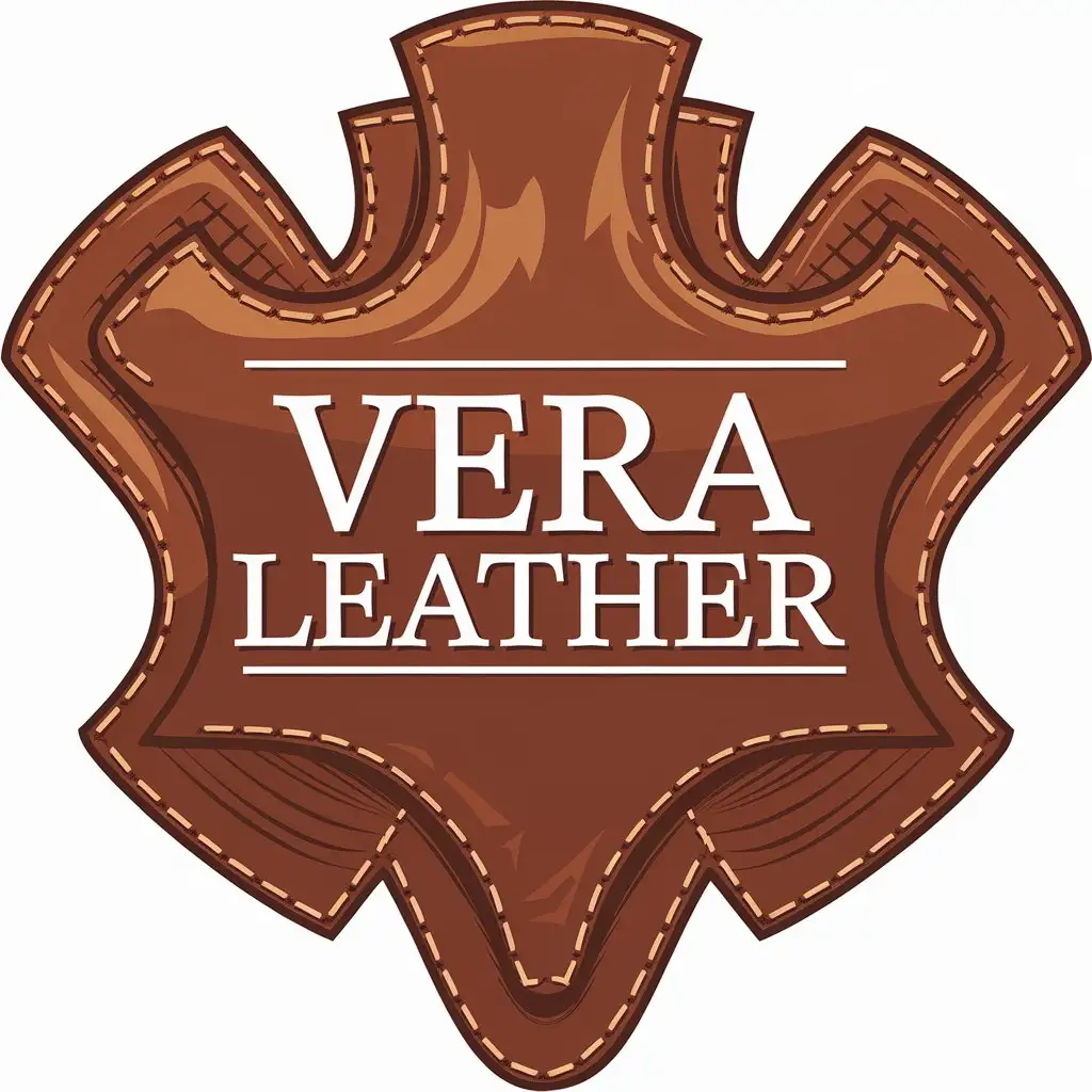 LOGO Design for Vera Leather Vector with Leather Symbol and Moderate Style on Clear Background