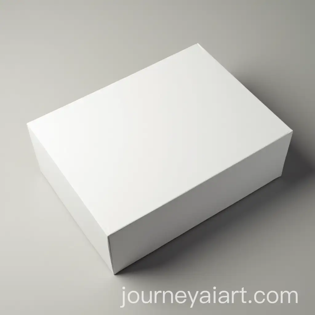 Stylish-White-Cardboard-Box-on-Table-with-Studio-Lighting