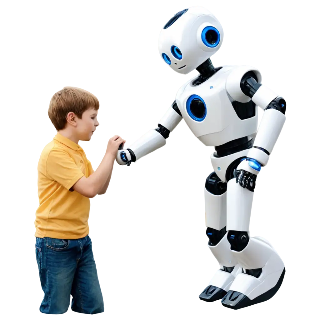 Robot-and-11YearOld-Boy-PNG-Image-Ideal-for-KidFriendly-Designs-and-Futuristic-Concepts