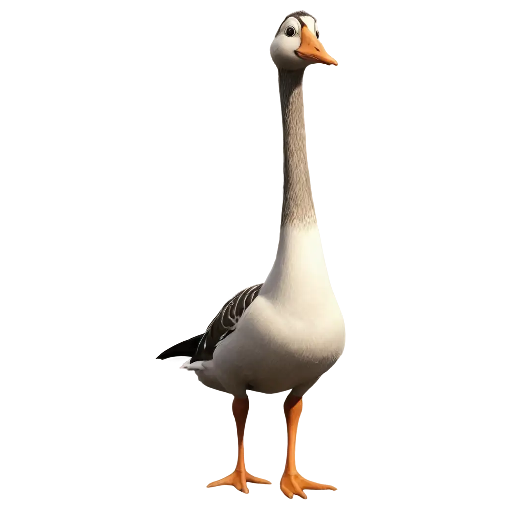 Goose-Art-Long-Neck-Animation-PNG-Captivating-Digital-Illustration-for-Avian-Enthusiasts