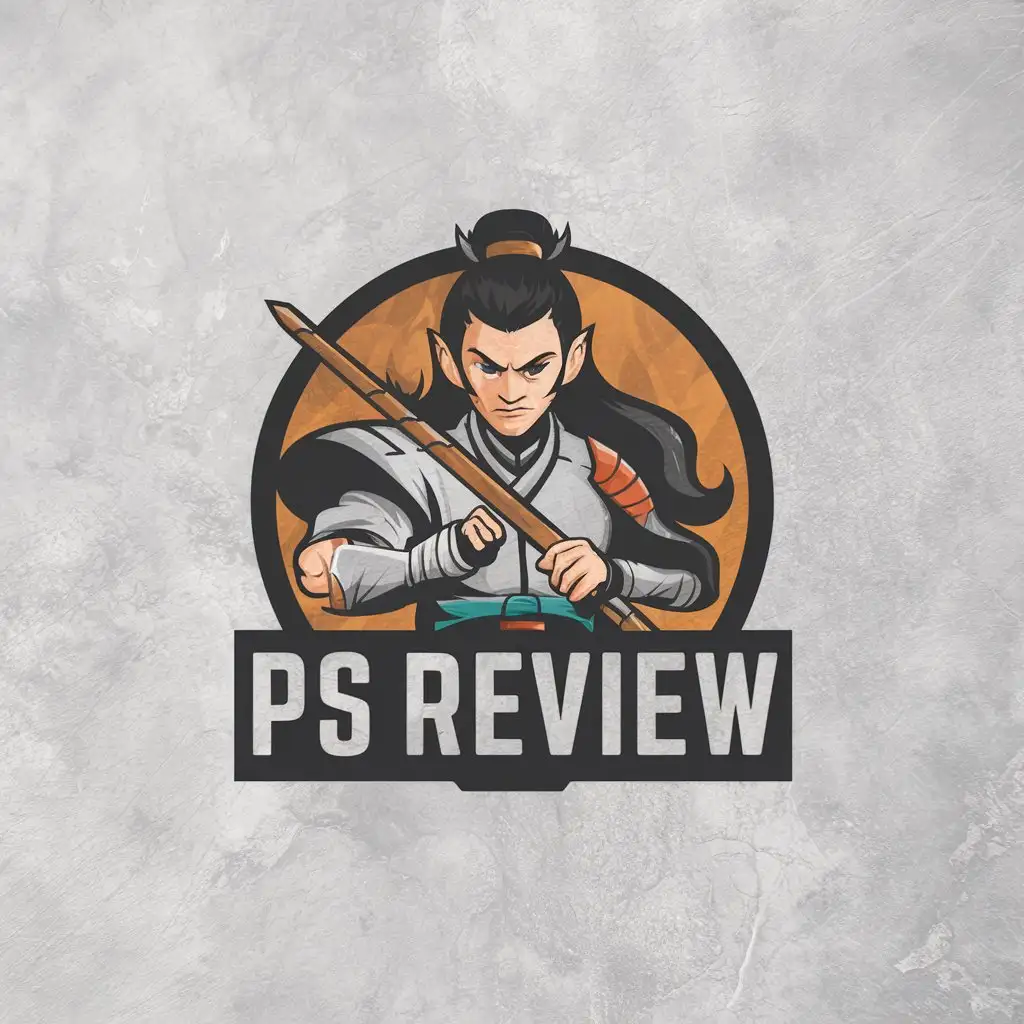 LOGO-Design-For-PS-Review-Chinese-Anim-Warrior-in-Vector-Style-for-Internet-Industry