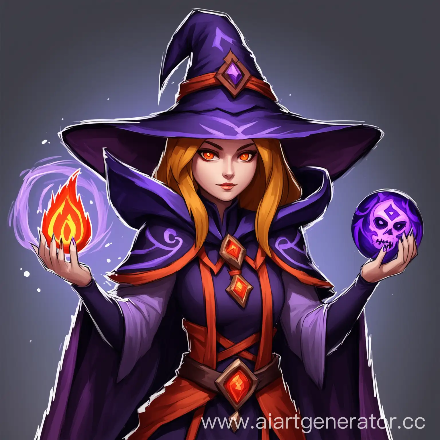 Female-Warlock-Dota-2-Fan-Art-Magical-Transformation-of-a-Warlock-into-a-Girl