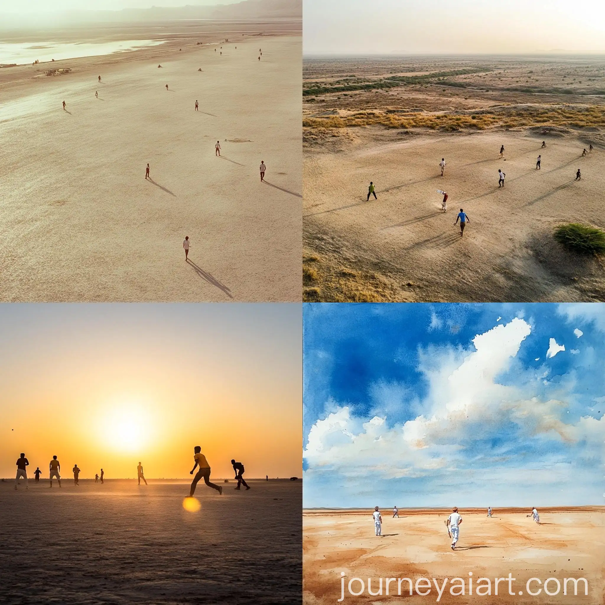 Players-Playing-Cricket-in-Rann-of-Kutch