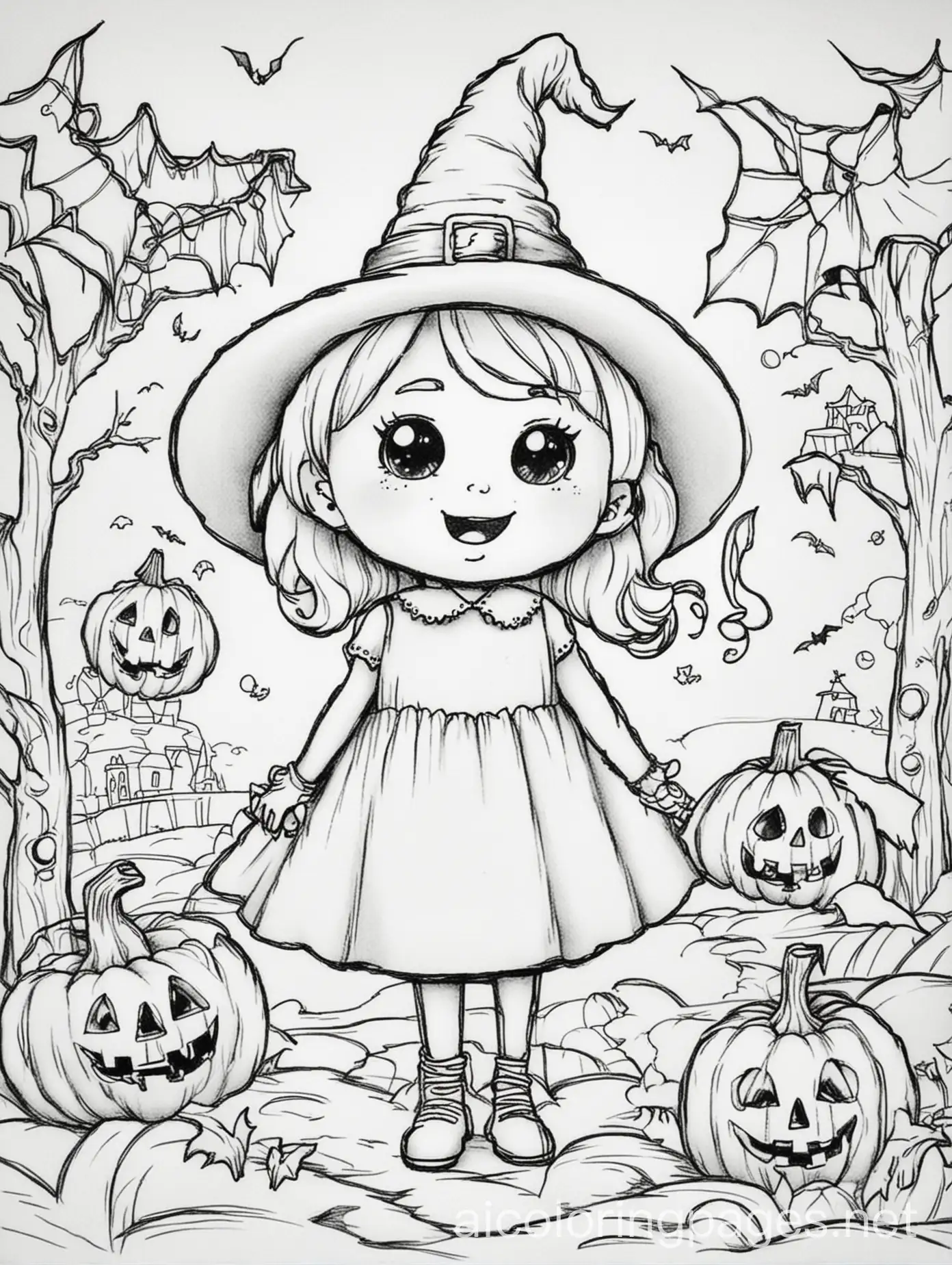 Cute-Halloween-Coloring-Pages-for-Kids-with-Simple-Line-Art