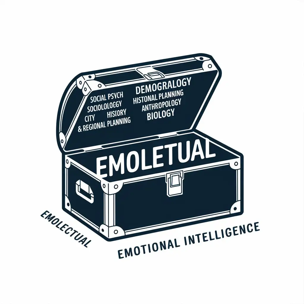 LOGO Design for EMOLECTUAL Navy Blue Tool Chest with Educational Subjects and Emotional Intelligence Theme