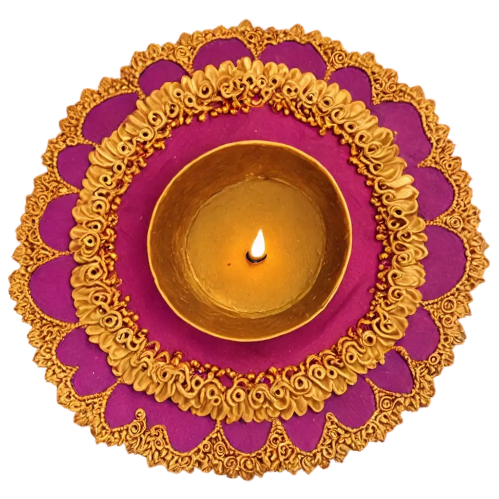 Diwali-Diya-Top-View-PNG-Image-Perfect-for-Festive-Designs