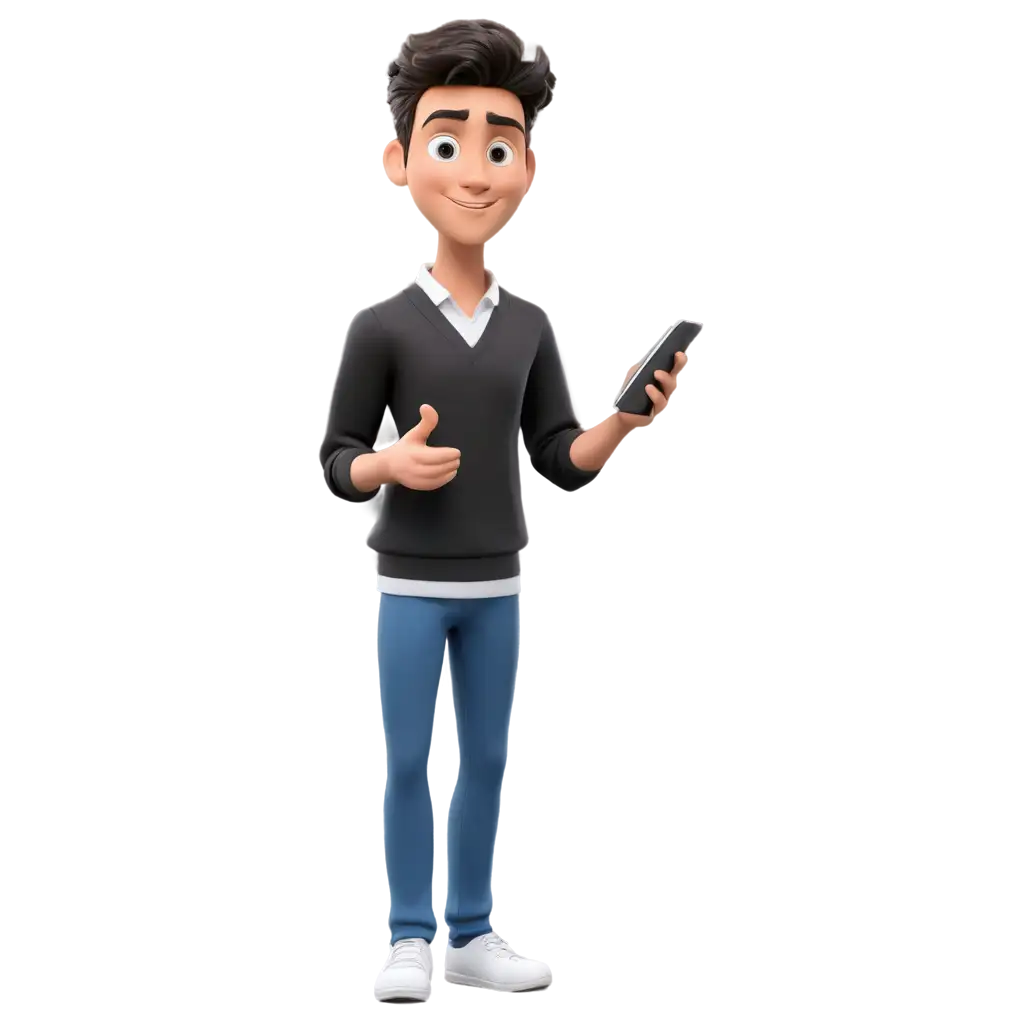 3D-Young-Man-Holding-a-Smartphone-PNG-Image-for-HighQuality-Visuals