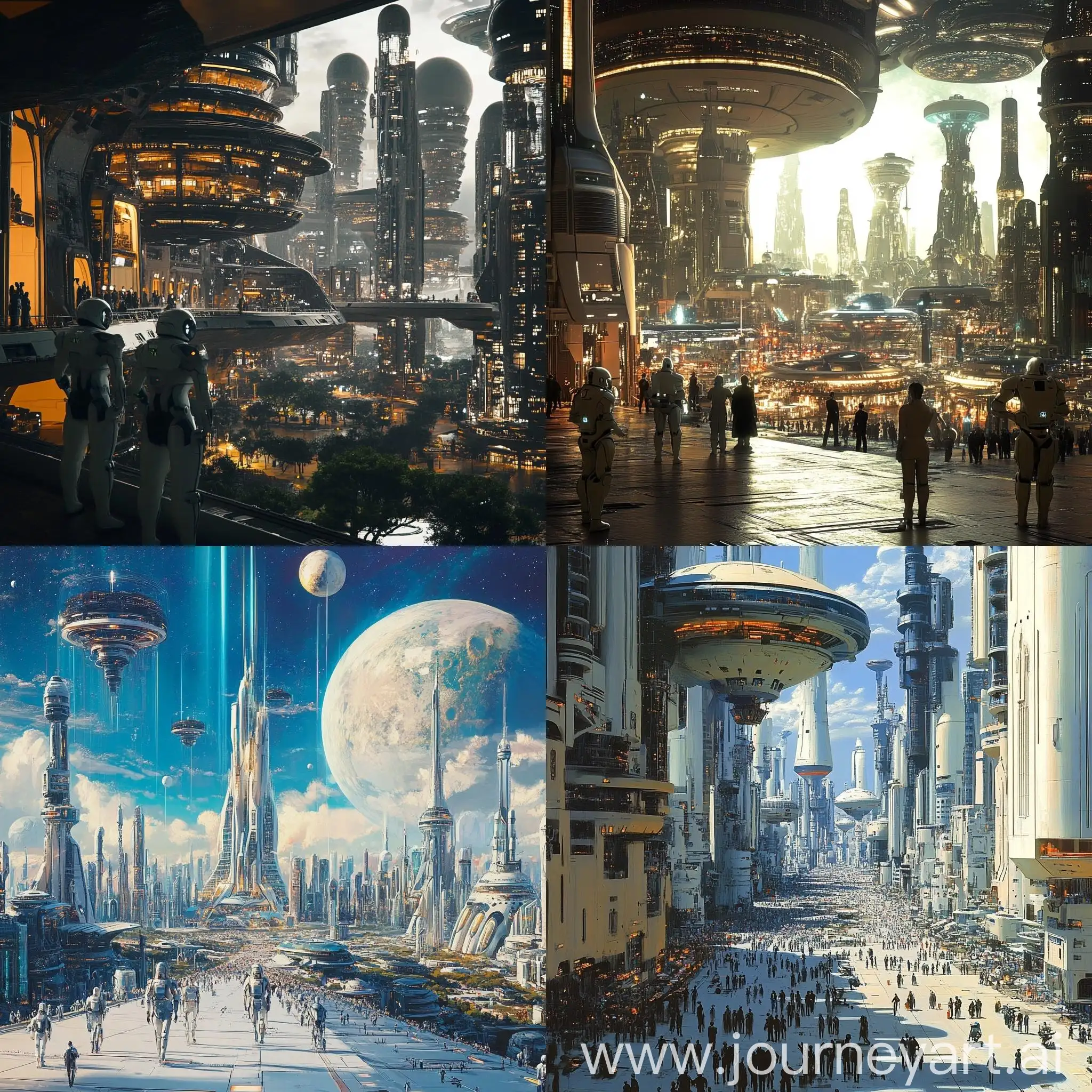 Futuristic-Galactic-Metropolis-with-People-and-Robots