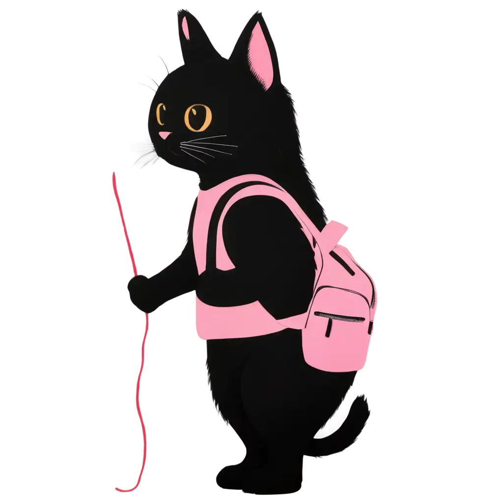 Black-Cat-with-Pink-Backpack-PNG-Image-High-Quality-and-Versatile-Design