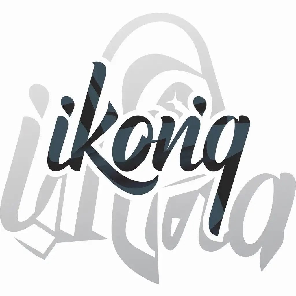 LOGO Design For IKONIQ Elegant Cursive Font Symbolizing Serenity in the Religious Industry