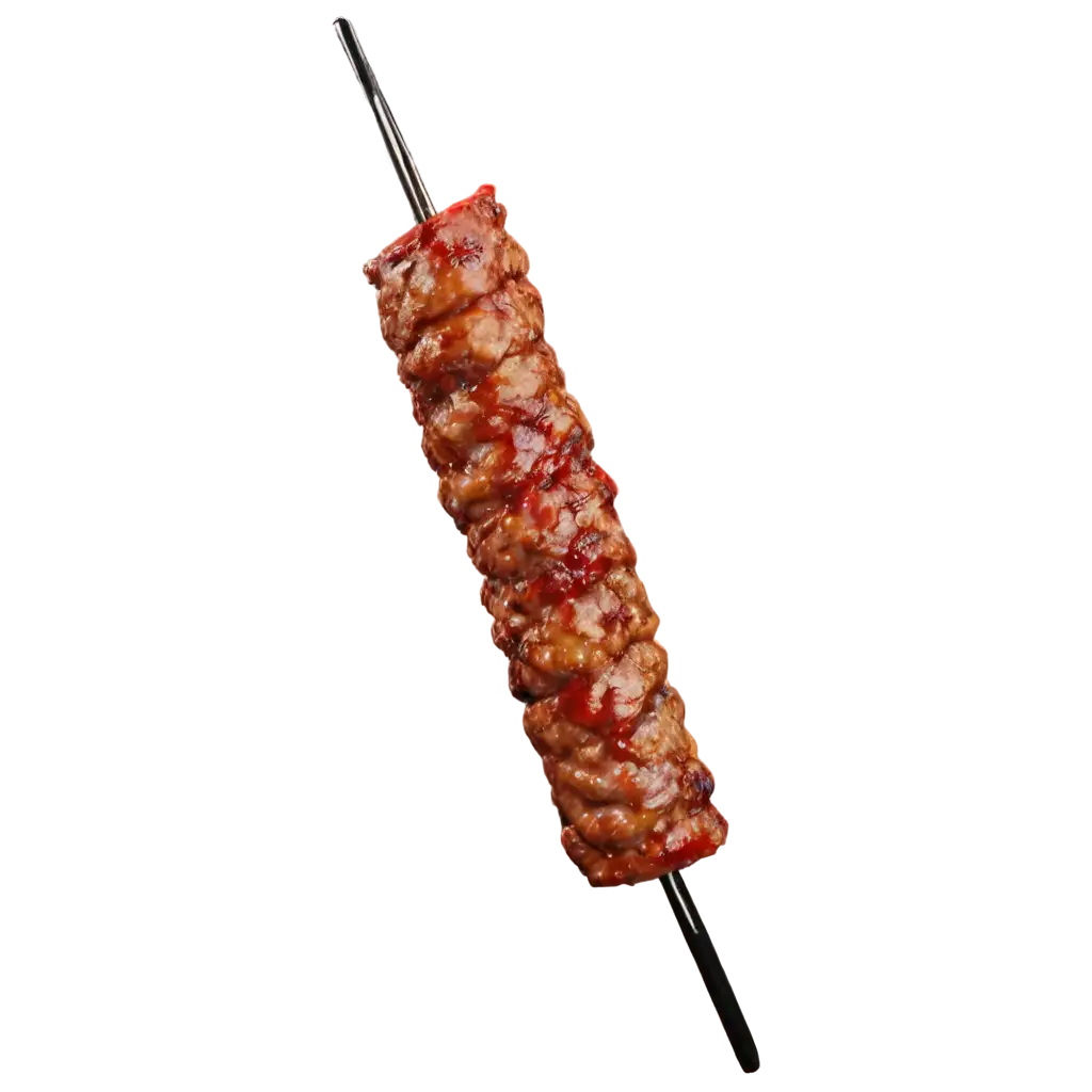 Meat kebab that is spinning