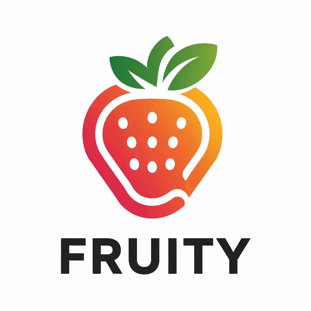 a vector logo design,with the text "FRUITY", main symbol:bia,Moderate,clear background