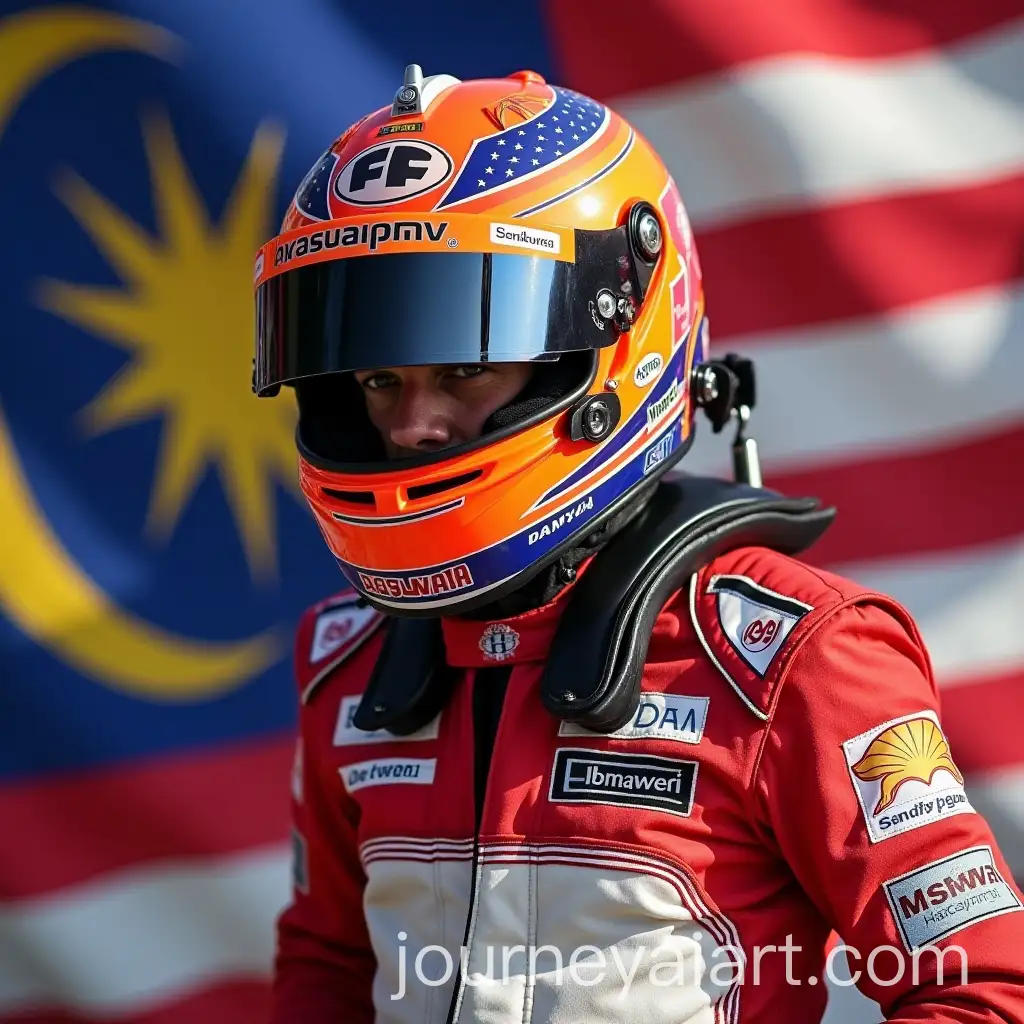 Danish-Lutfi-Racing-with-Malaysian-Flag-Background
