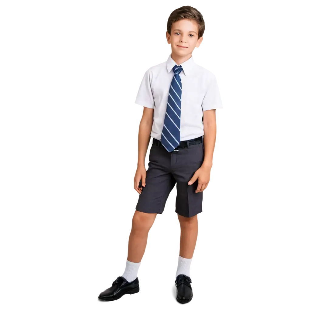 HighQuality-PNG-Image-of-a-10YearOld-Boy-in-School-Uniform