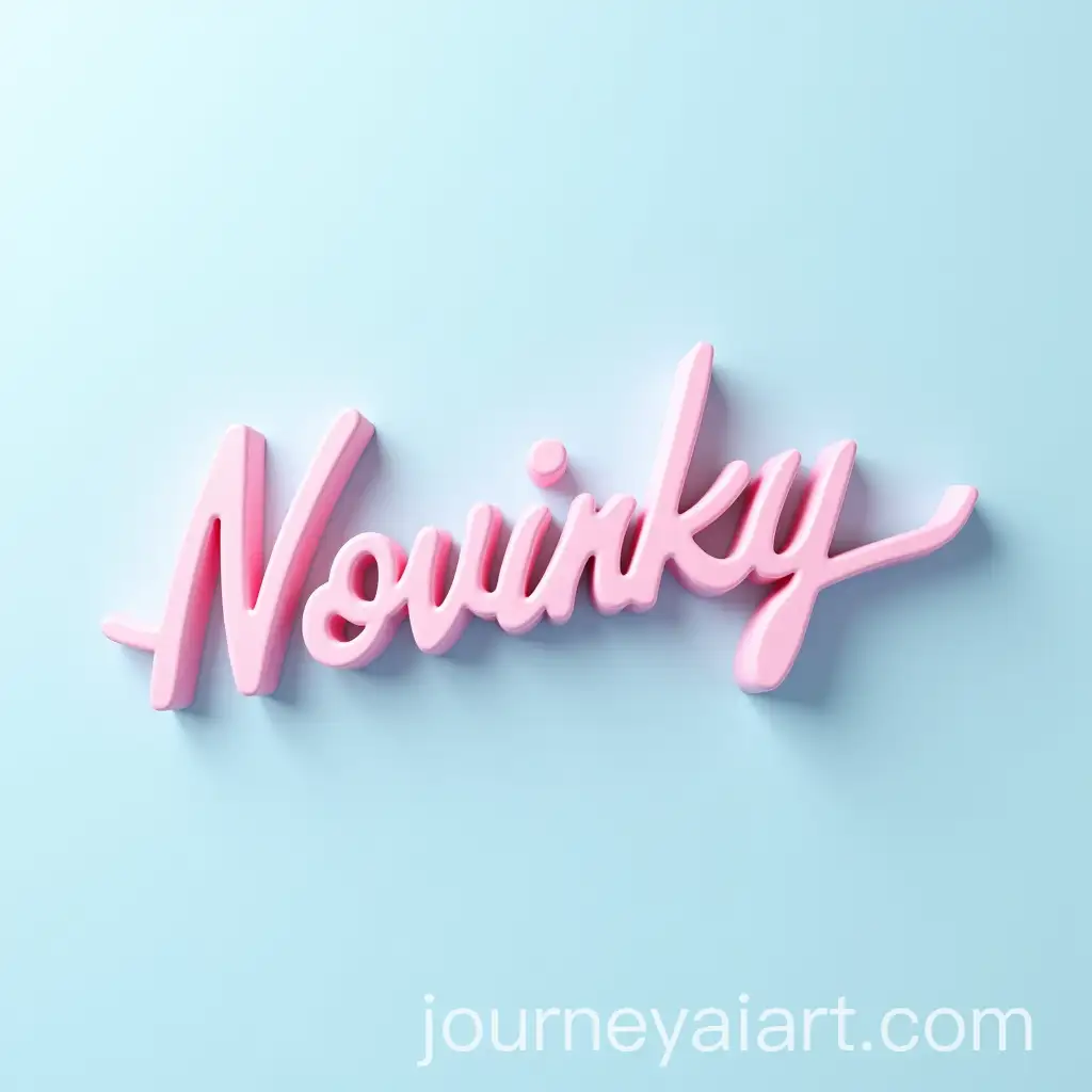 Pink-Novinky-3D-Inscription-with-Gift-Bags-on-Light-Blue-GradientAI-Art-Prompt-Expansion-Background