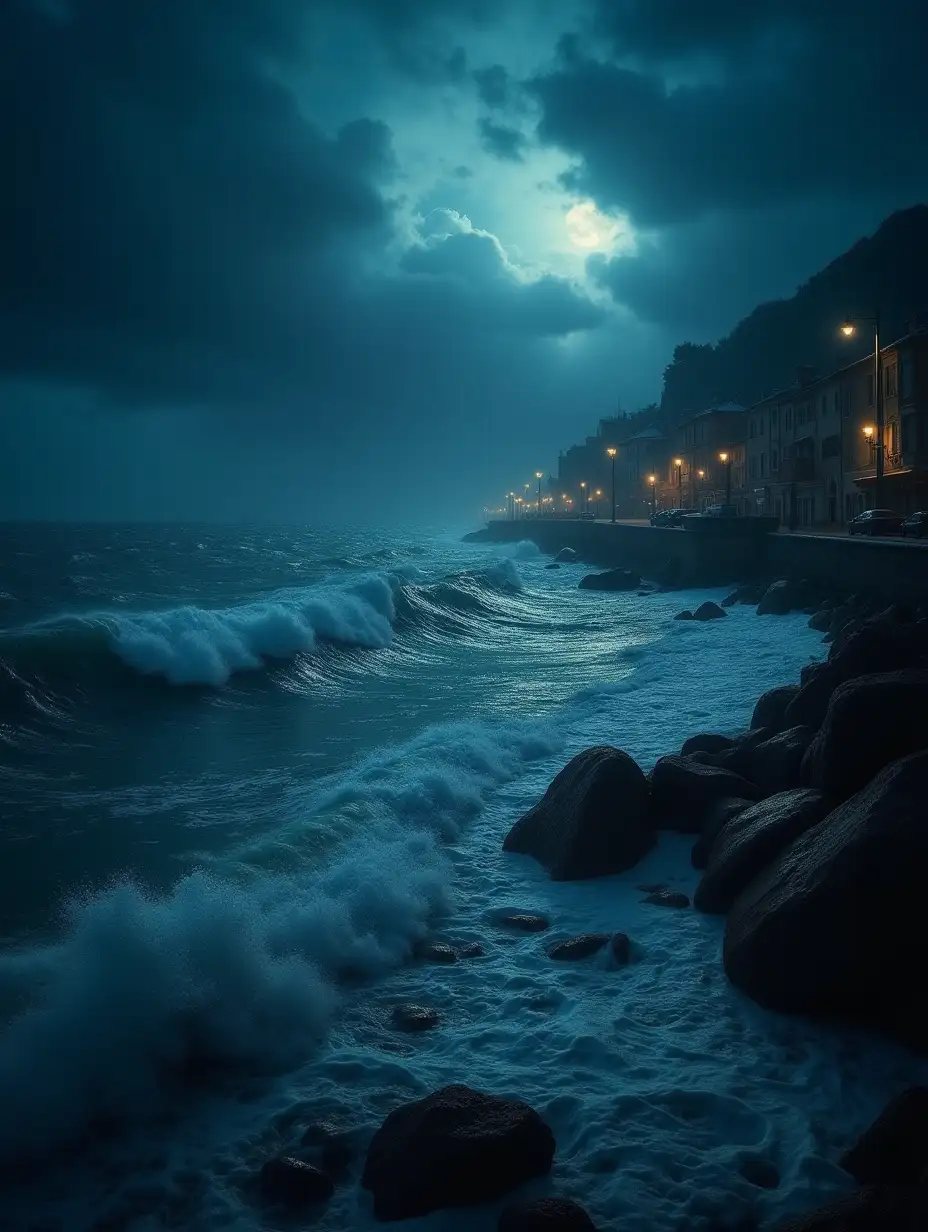 Dark-Fantasy-Winter-Storm-at-Italian-Port-with-Turbulent-Sea