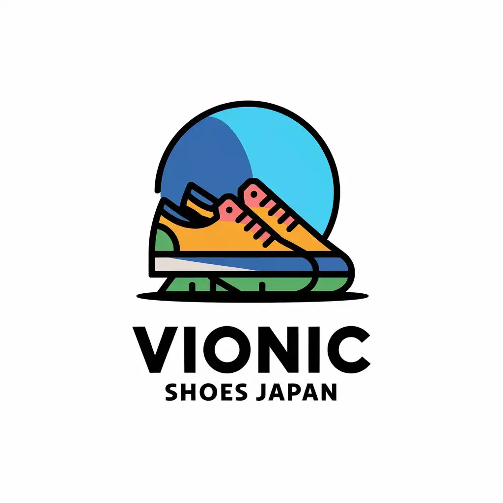 LOGO Design for Vionic Shoes Japan Vector Design with Shoes Symbol for the Internet Industry