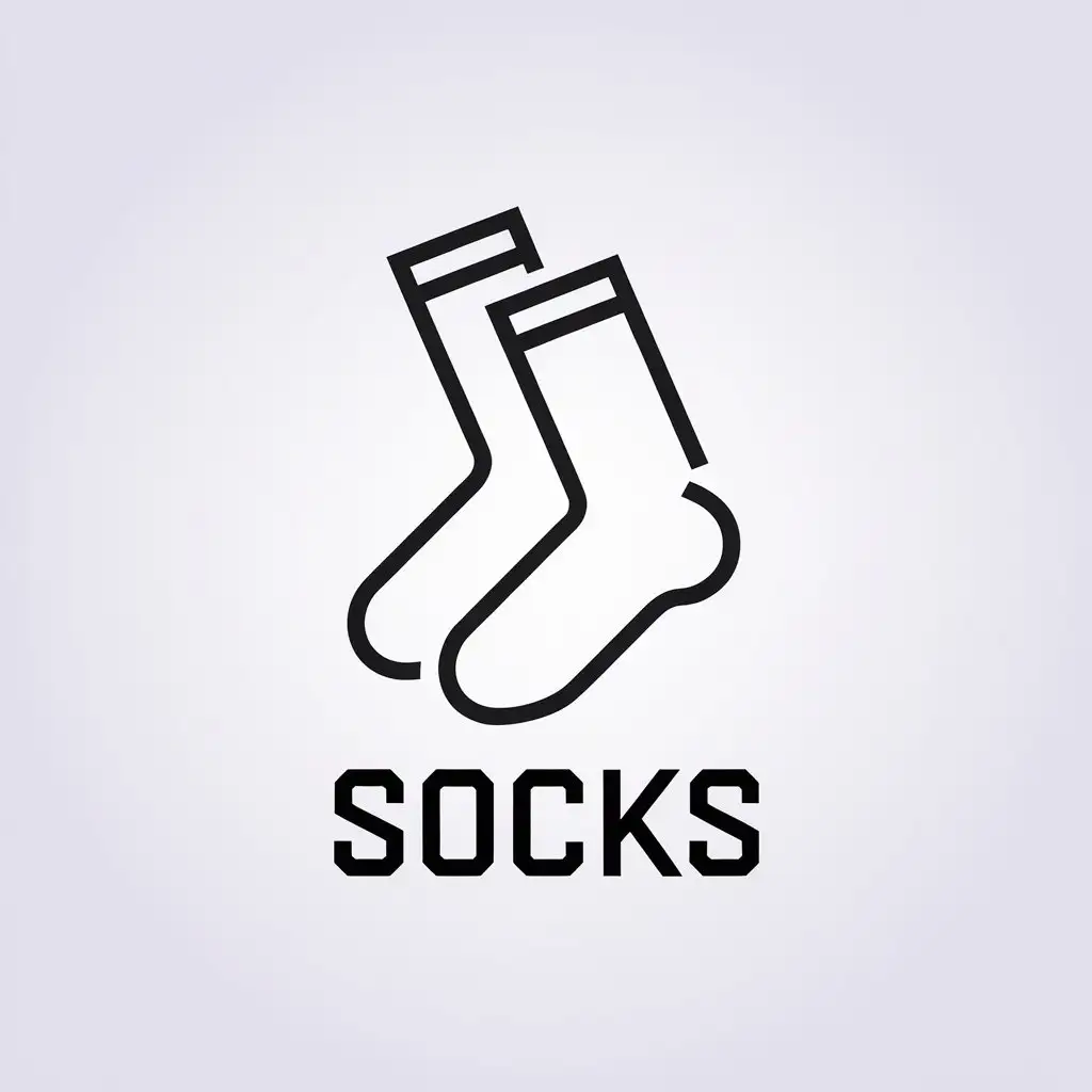 a vector logo design,with the text "socks", main symbol:socks,Minimalistic,be used in Sports Fitness industry,clear background