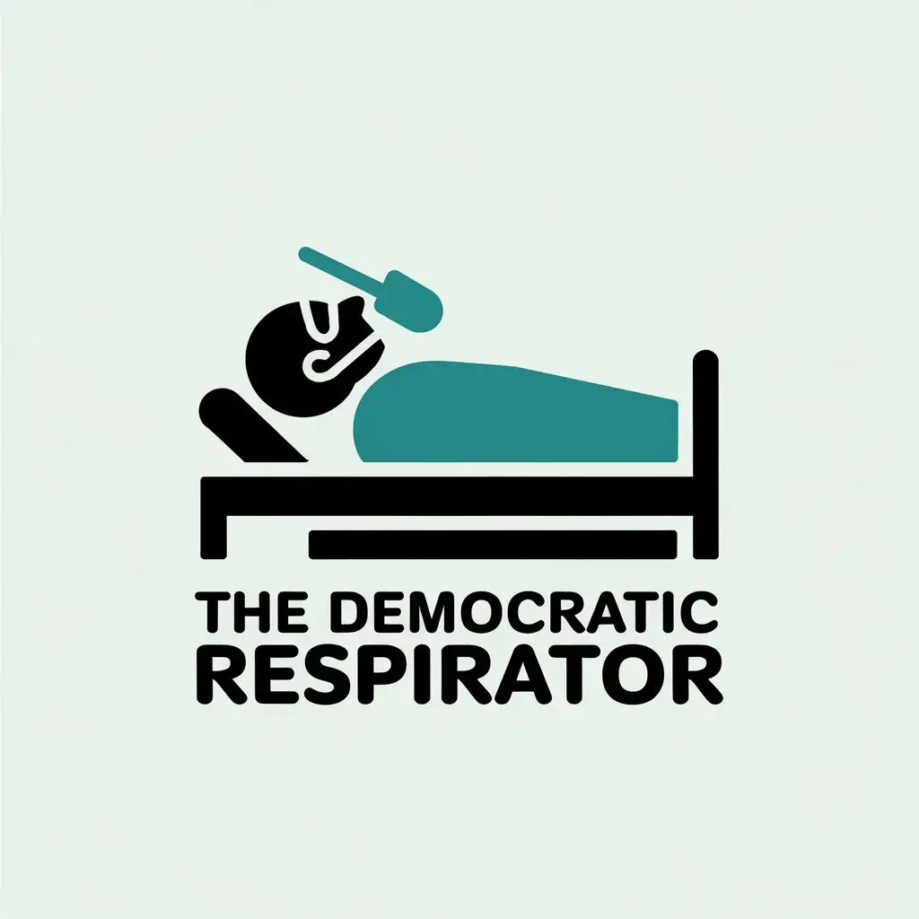 LOGO Design for The Democratic Respirator Hospital Bed Respiration Concept in Education Industry