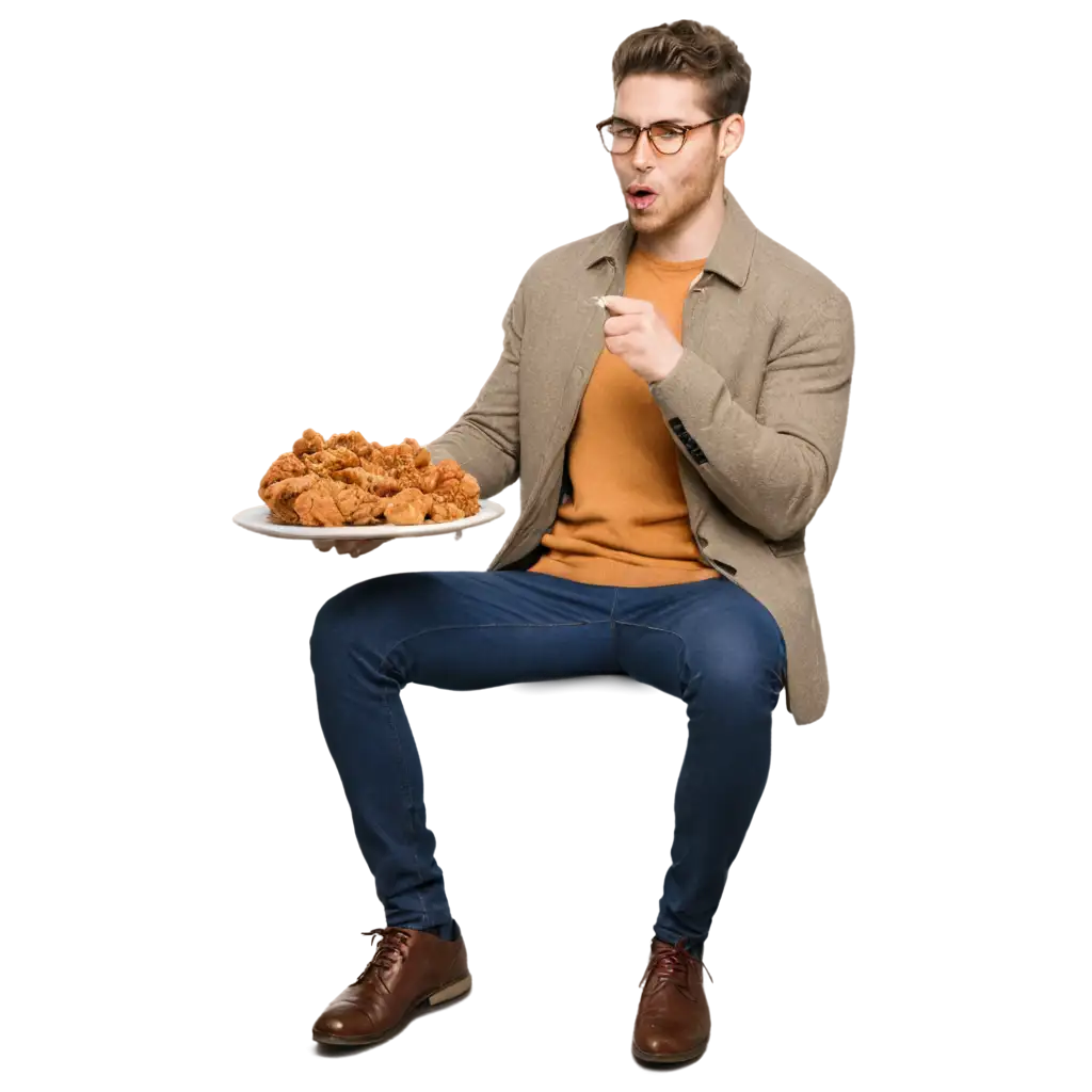 HighQuality-PNG-Image-Guy-Enjoying-Crispy-Chicken