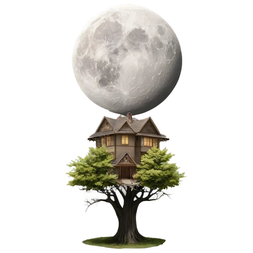 Pretty-Decent-House-on-Moon-PNG-HighQuality-Image-for-Creative-and-Digital-Applications