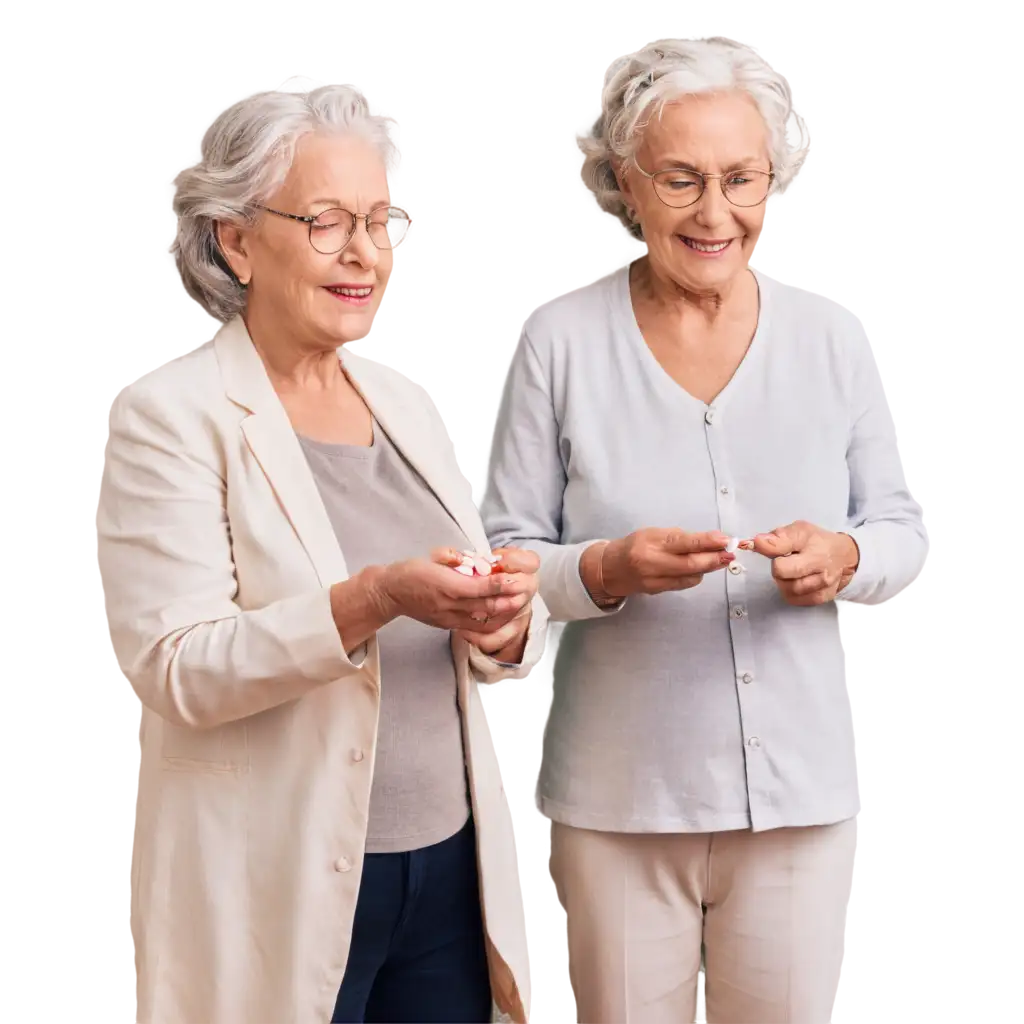 Elders-with-Medications-PNG-Image-Illustration-of-Senior-Health-and-Care