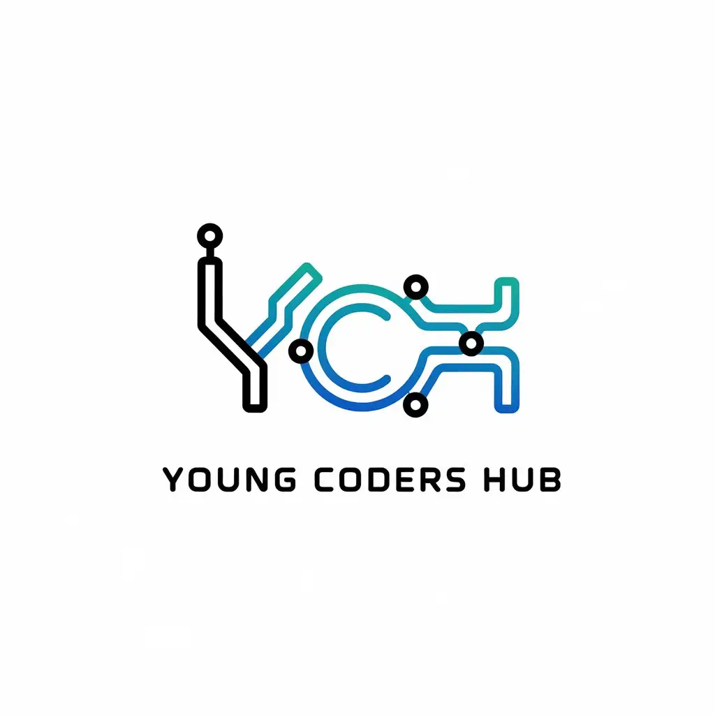 LOGO Design For Young Coders Hub Dynamic Network of YCH Letters for Web Development