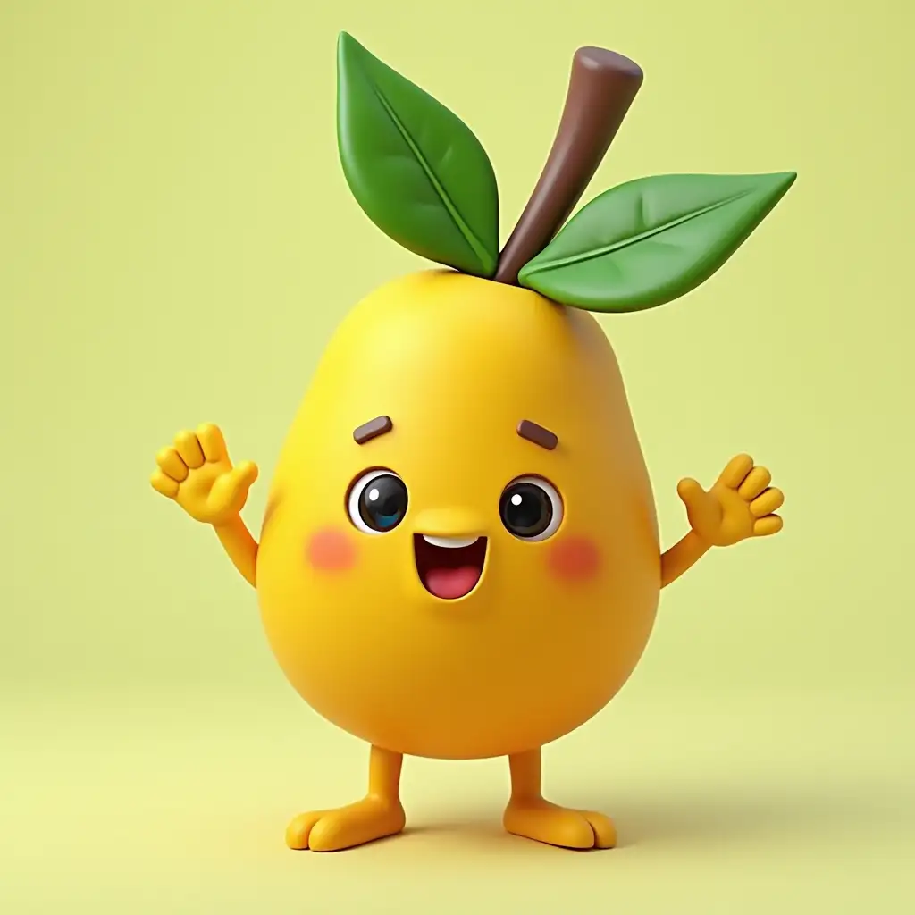 create a 3D mascot of the Dendê fruit from the palm of dende