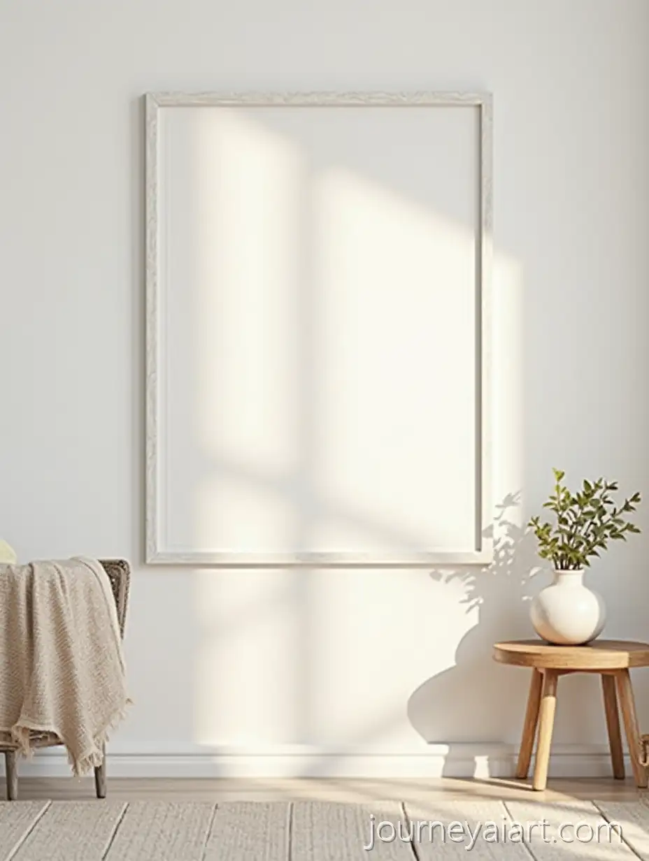 Cozy-Living-Room-withAI-Image-Prompt-Expansion-Empty-White-Frame-on-Wall-for-Mockup-Use