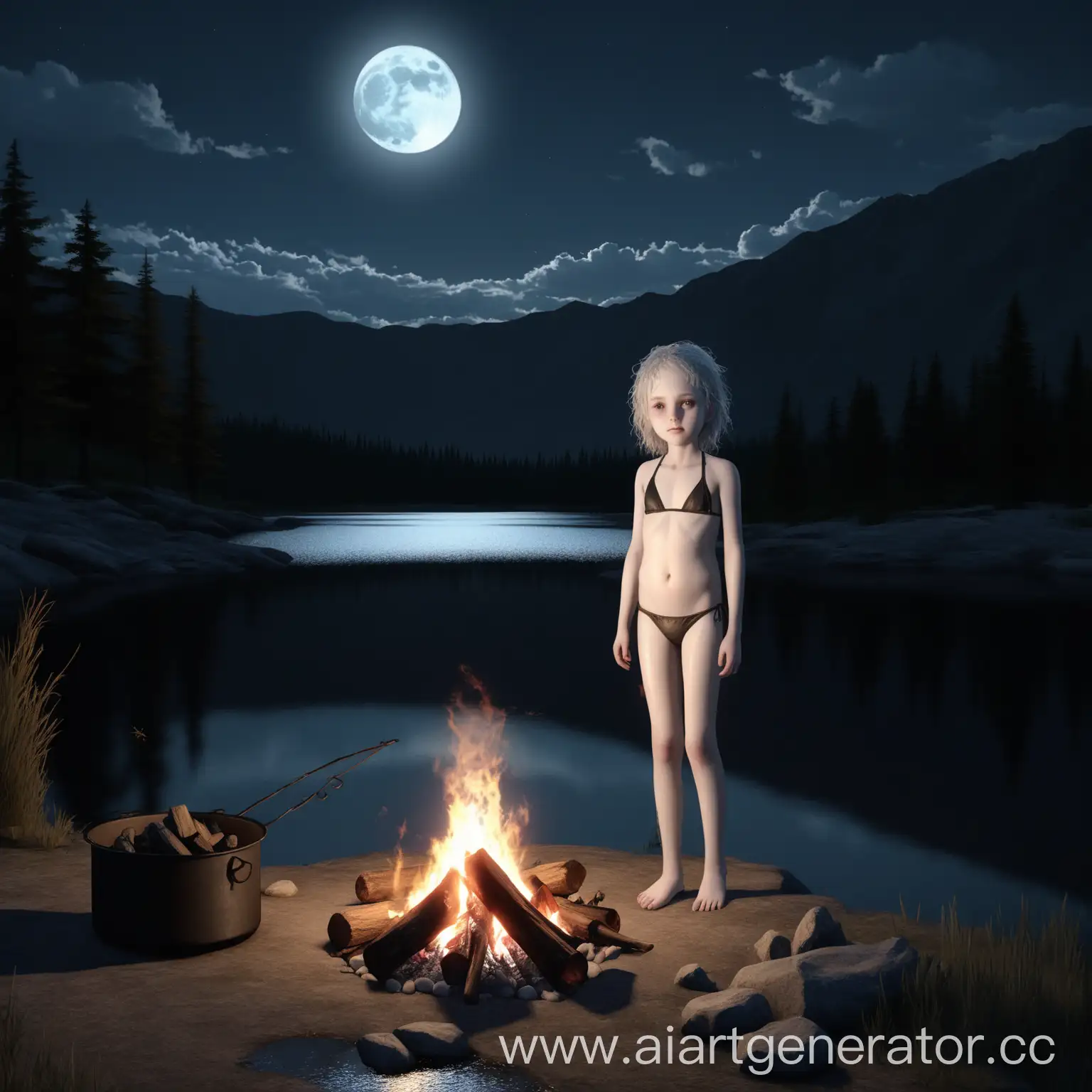 Young-Girl-by-the-Campfire-at-a-Moonlit-Mountain-Lake