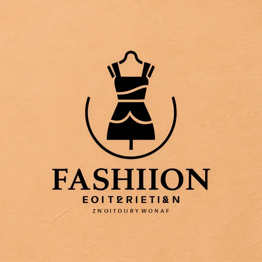 a vector logo design,with the text "fashion", main symbol:women's clothing,Moderate,be used in clothing industry,clear background