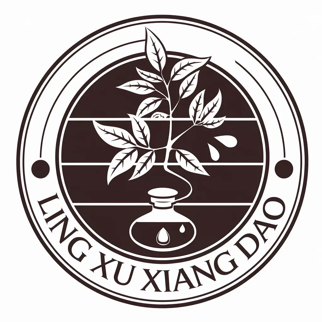 LOGO Design for Ling Xu Xiang Dao Herbal Medicine Aroma with Beauty Spa Theme