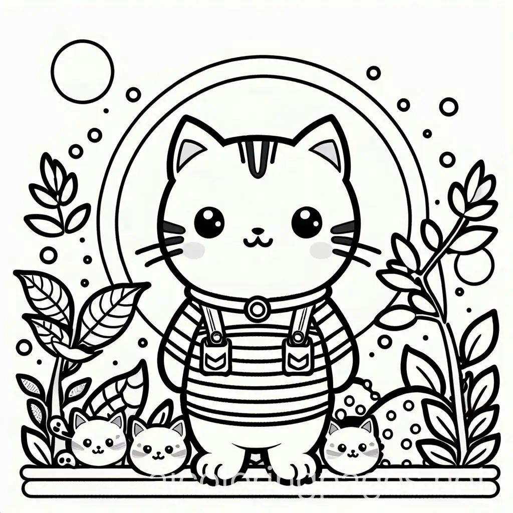 Kawaii-Wholesaler-and-Cat-Coloring-Page