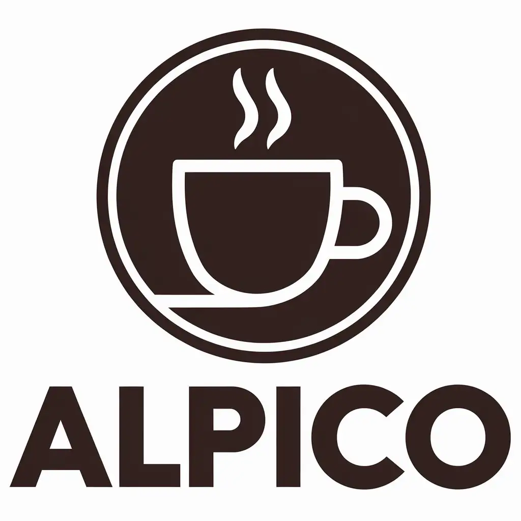 LOGO Design for Alpico Coffee Symbol with Modern Minimalist Style for Restaurant Industry