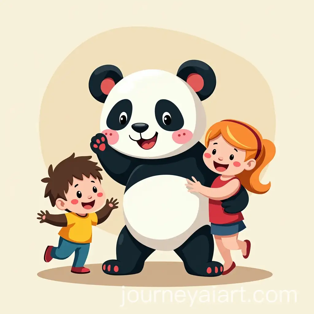 Playful-Panda-Logo-Featuring-Children