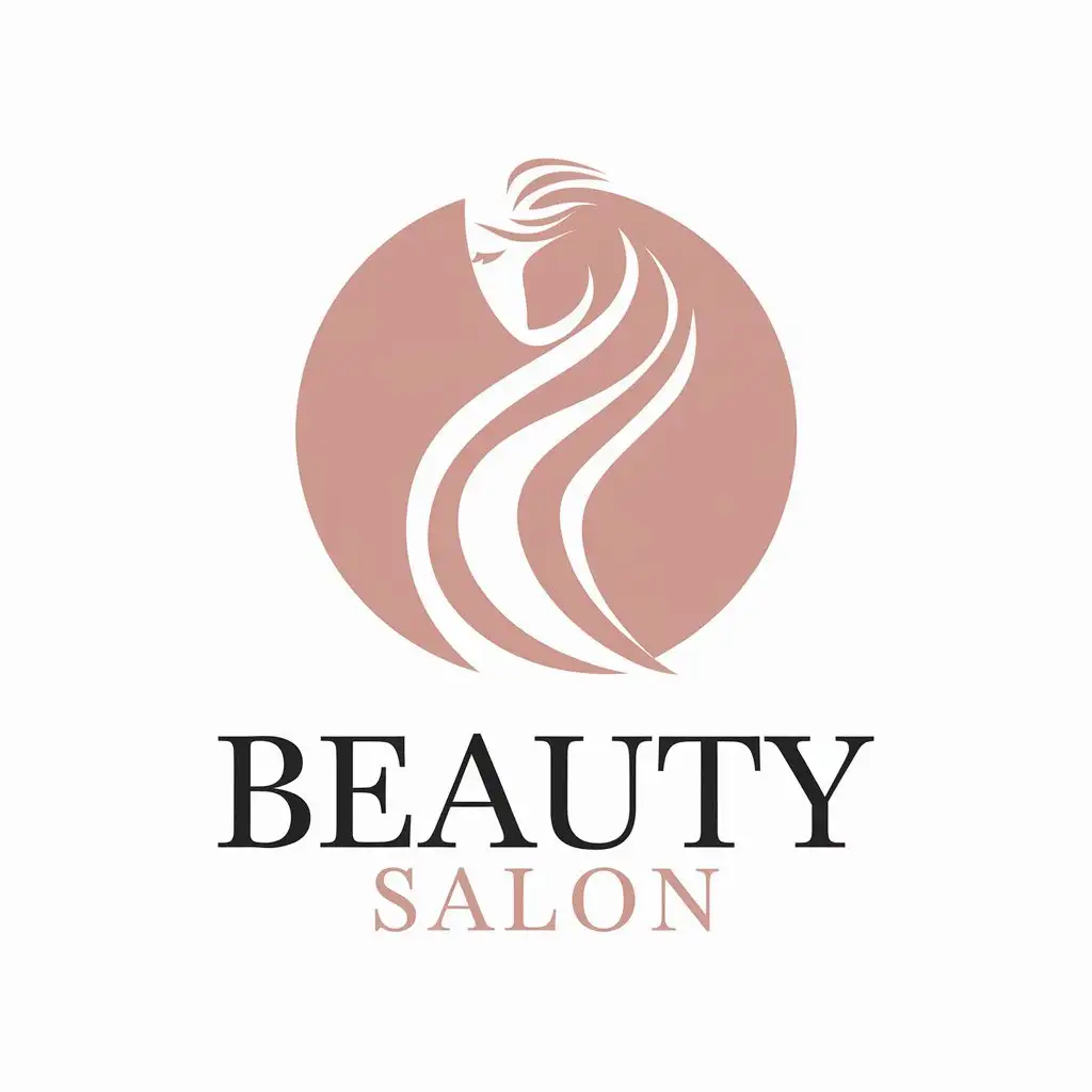 LOGO Design for Beauty Salon Elegant Text with Beauty Symbol in Moderate Tones