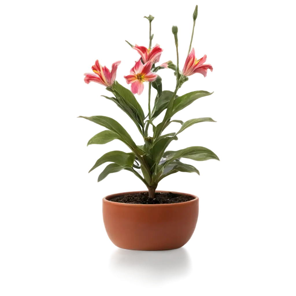 Beautiful-Domestic-Flower-with-Pot-PNG-HighQuality-Image-for-Versatile-Use