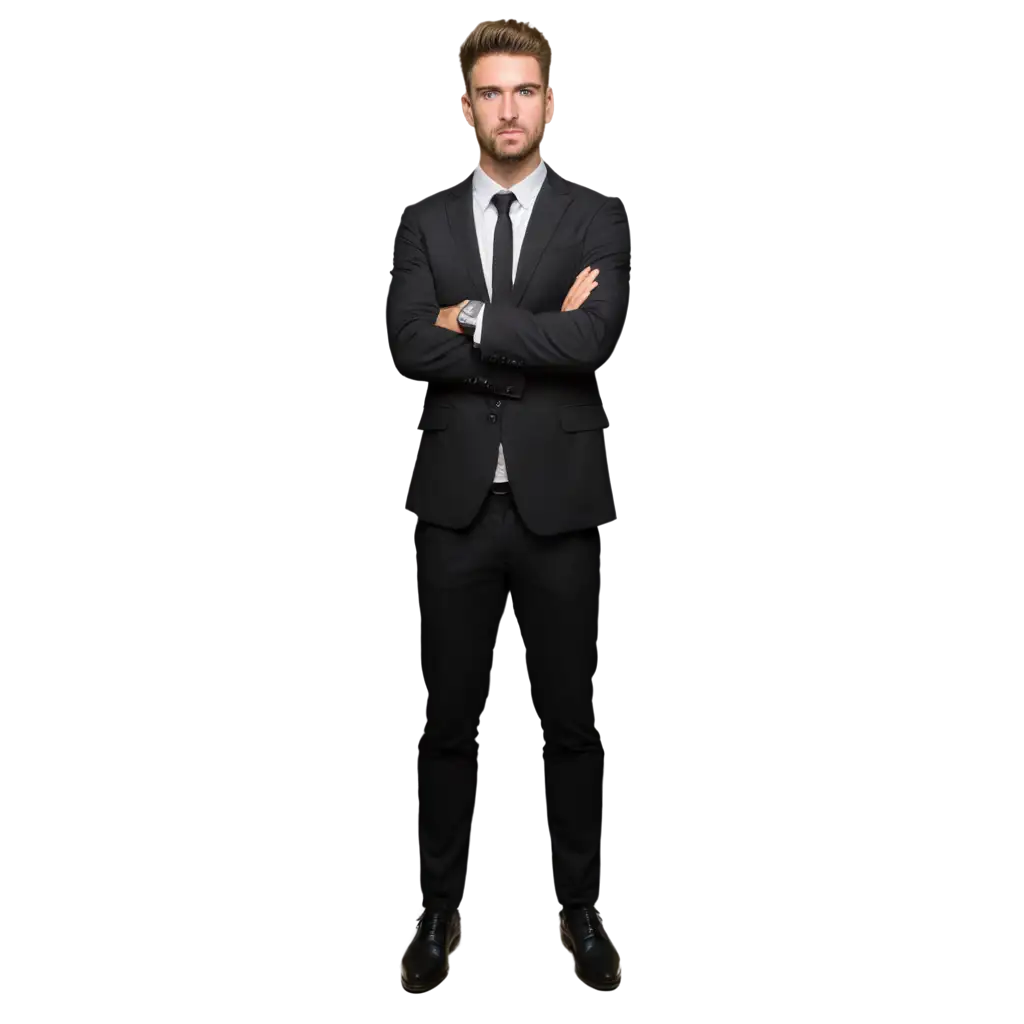 Confident-Businessman-PNG-ImagePNG-Image-SEO-Analysis-in-Sleek-Black-Suit-HighResolution-4K-Style-for-Professional-Use