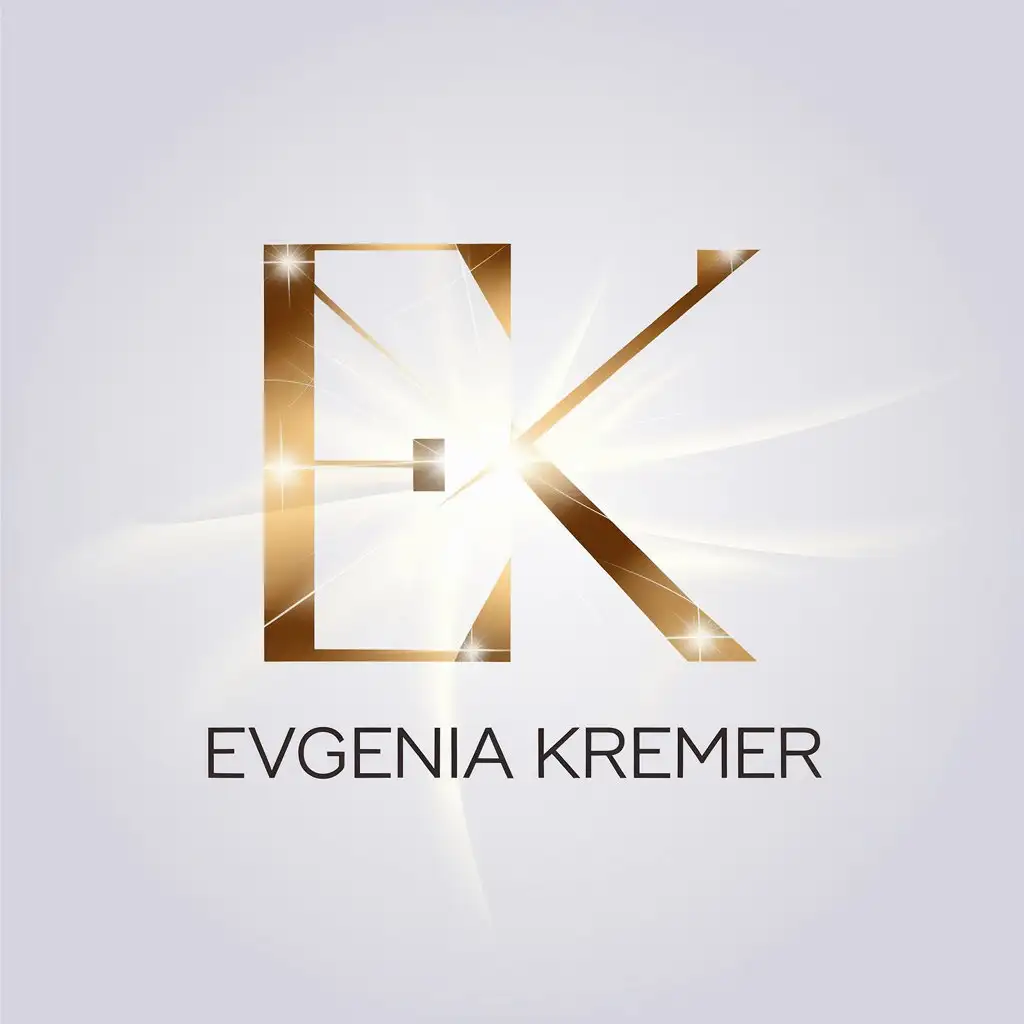 a vector logo design,with the text "Evgenia Kremer", main symbol:brilliant,Minimalistic,clear background