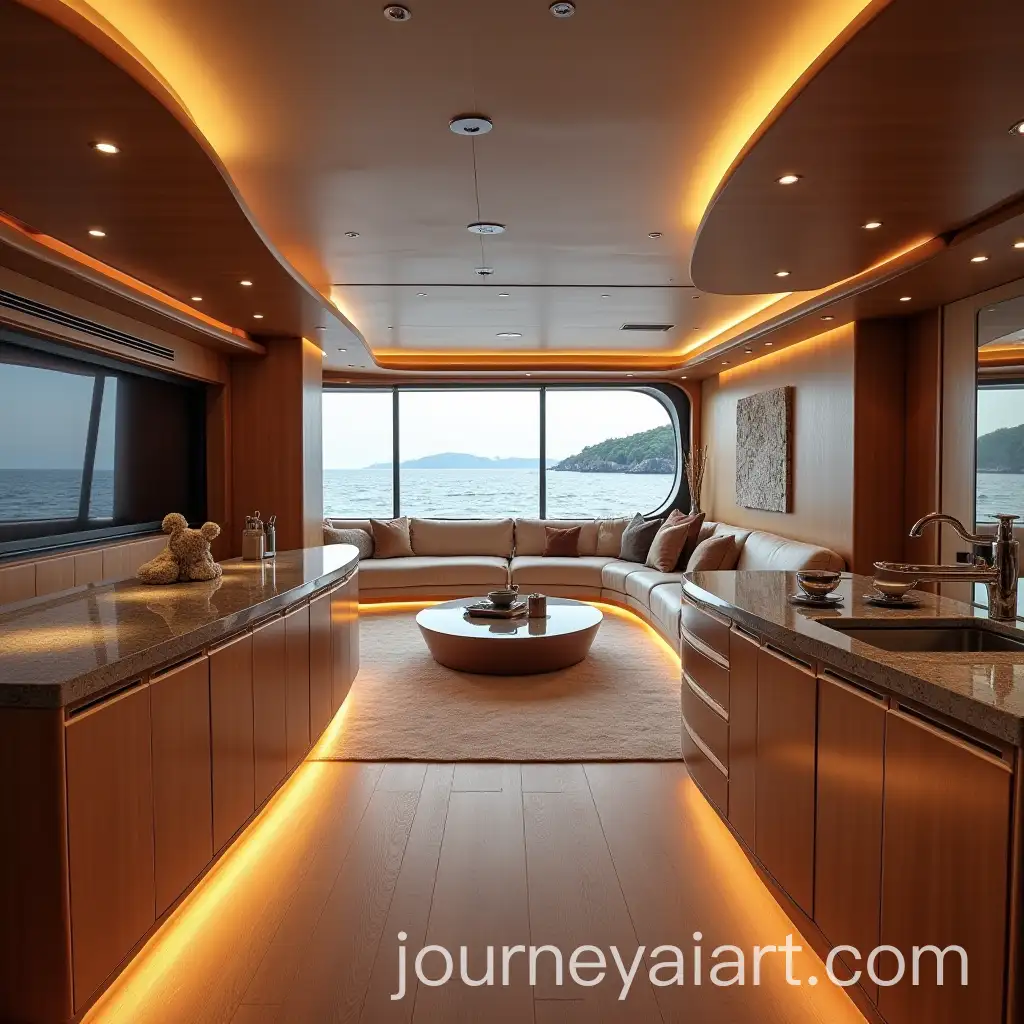 Luxury-Yacht-Interior-with-Curved-Sustainable-Wood-Paneling-and-Panoramic-Sea-View