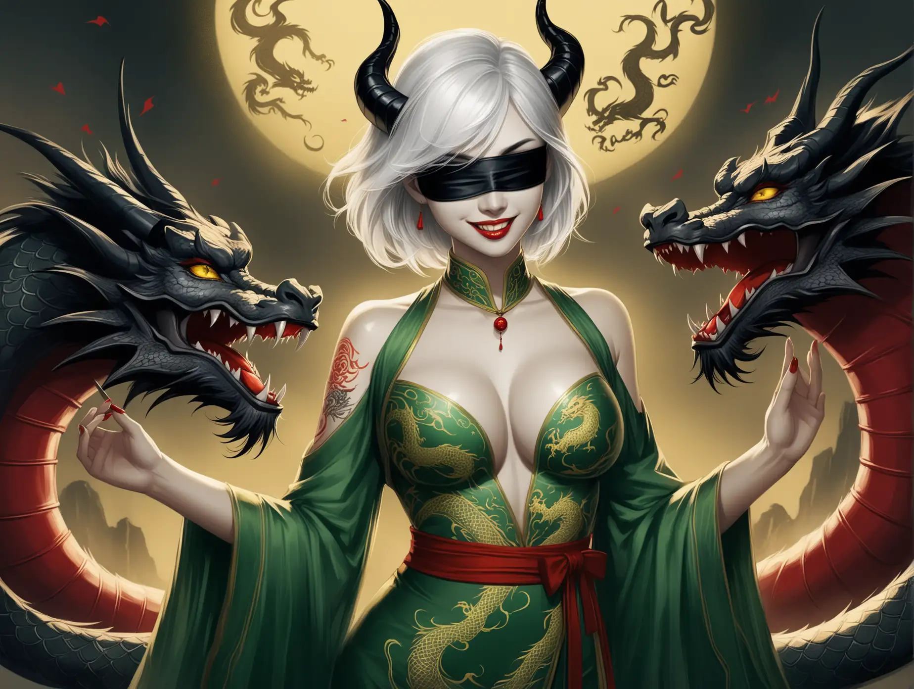 Fantasy-Chinese-Woman-with-Dragon-Horns-Bright-Yellow-Eyes-and-Vampire-Grin