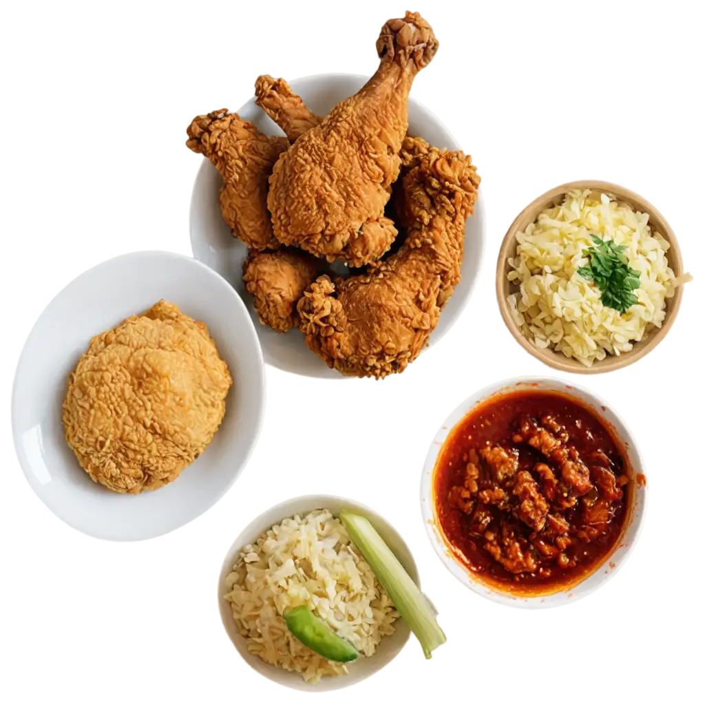 PNG-Image-Usage-ScenariosCrispy-Fried-Chicken-with-Sambal-HighQuality-PNG-Image-for-Culinary-Designs