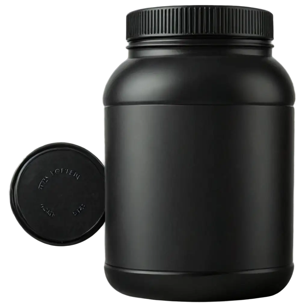 protein bottle black jar